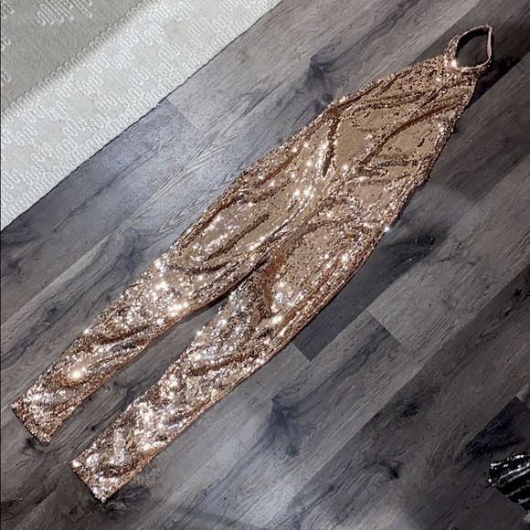 day & night Pants - Gold sequin jumpsuit